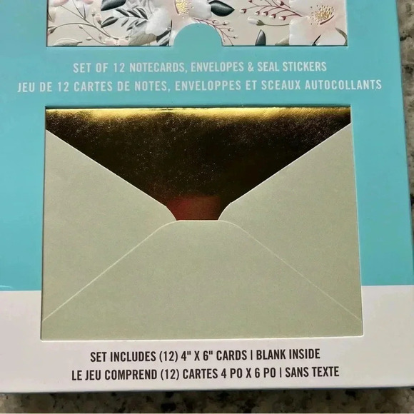 NEW Martha Stewart THANK YOU Notecards, Envelopes & Seal Stickers Set/12 - Picture 4 of 4